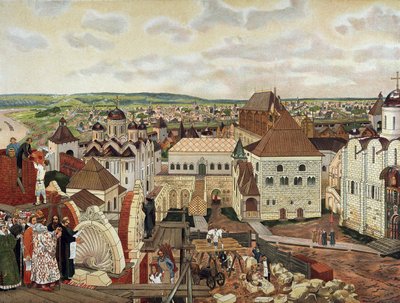 In het Kremlin van Moskou, eind 19e - begin 20e eeuw door Appolinari Mikhaylovich Vasnetsov