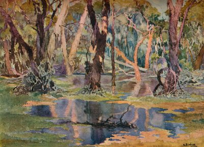 Quindanning Pool, c1927 door Archibald Bertram Webb
