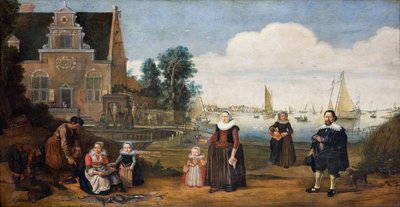 Portret van een Familie, Eerste derde van de 17e eeuw door Arent Arentsz