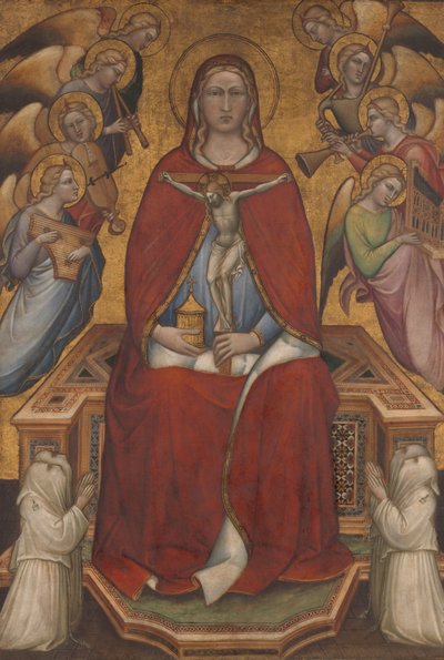 Heilige Maria Magdalena met een Kruisbeeld, ca. 1395-1400 door Aretino Luca Spinello or Spinelli