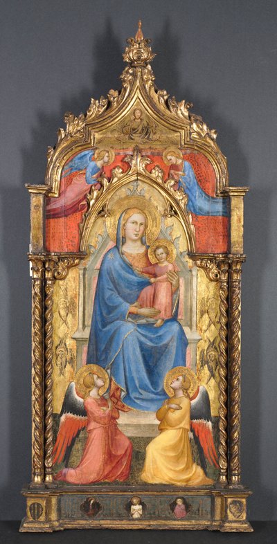 Maagd en Kind met Engelen, 1405 door Aretino Luca Spinello or Spinelli
