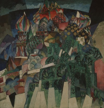 De Basiliek Kathedraal, 1913 door Aristarkh Vasilievic Lentulov