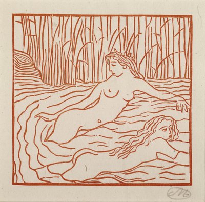 Galatea im Wasser door Aristide Maillol