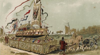 Schuit op het Brugge-Gent Kanaal, Spaanse Nederlanden, 16e Eeuw door Armand Jean Heins