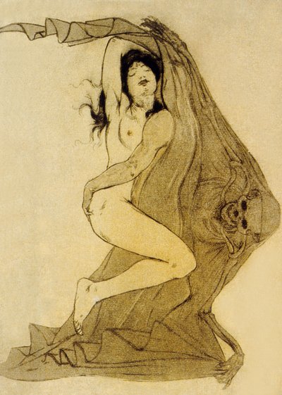 Illustratie uit Les Fleurs du Mal, gedichten van Charles Baudelaire, 1899 door Armand Rassenfosse