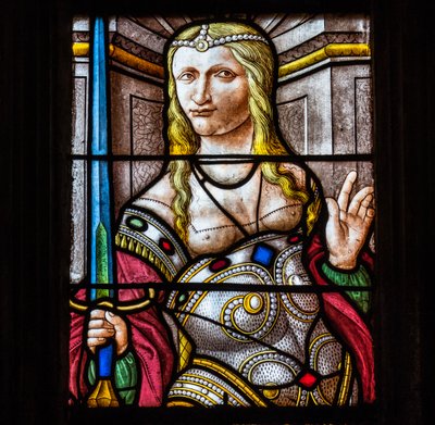 Kathedraal Sainte-Marie, Auch, Gers, 2018 (glas-in-loodraam) door Arnaud de Moles