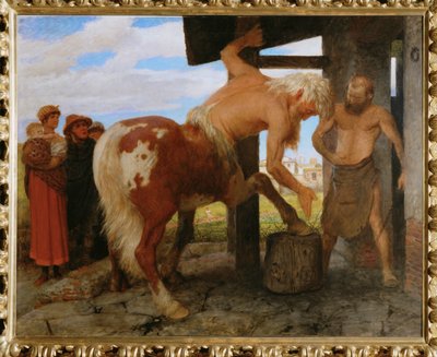 Kentaur in der Dorfschmiede - Centaur in de dorpssmederij ... door Arnold Böcklin