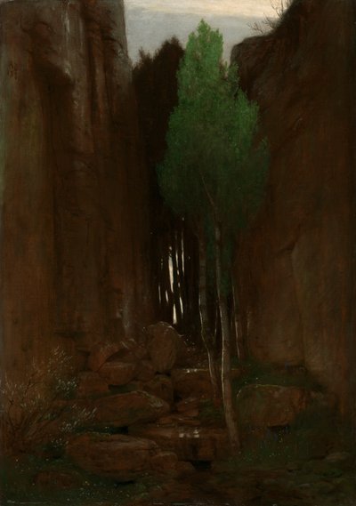 Lente in een smalle kloof door Arnold Böcklin