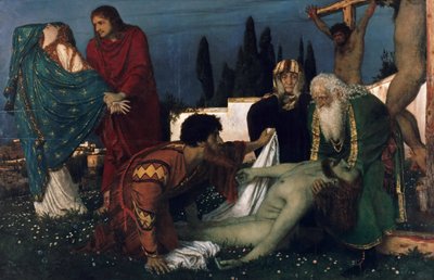 Duits: Beweinung unter dem Kreuz De afzetting






















" door Arnold Böcklin