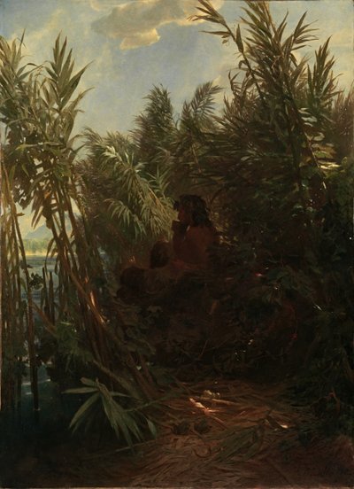 Pan in het Riet, 1856-1857 door Arnold Böcklin