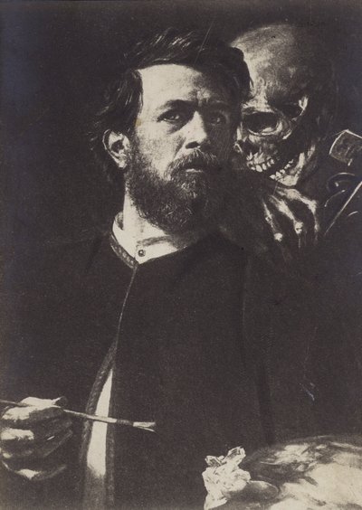 Zelfportret met de Dood die de Viool Speelt, 1872 door Arnold Böcklin
