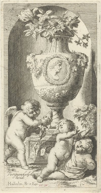 Allegorie van Vergankelijkheid door Arnold Houbraken