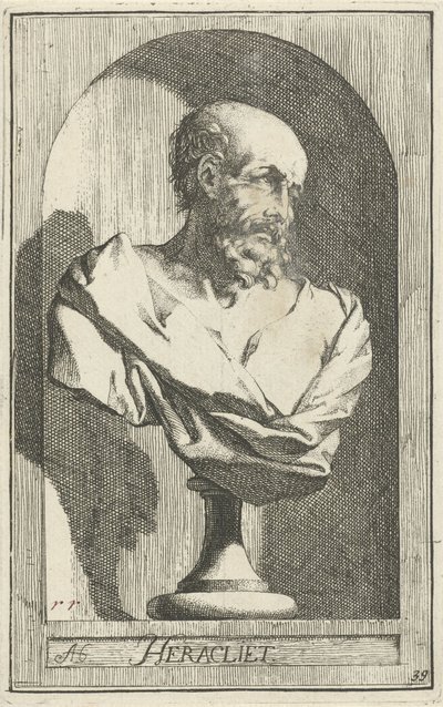 Borstbeeld van Heraclitus door Arnold Houbraken
