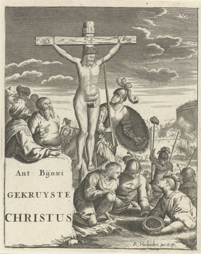 Christus aan het kruis door Arnold Houbraken