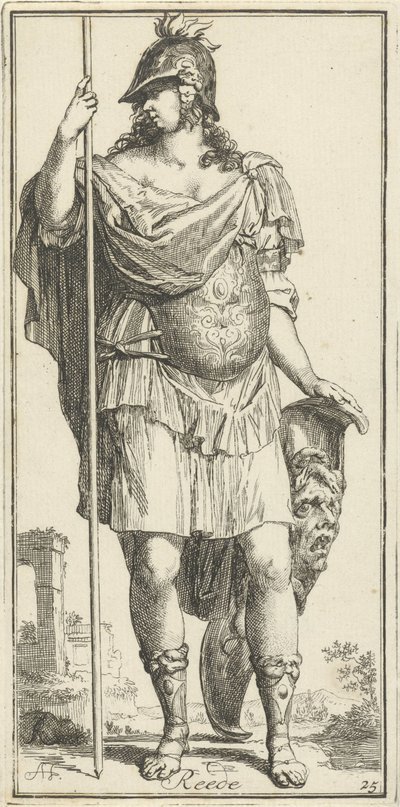 Minerva als personificatie van de rede door Arnold Houbraken