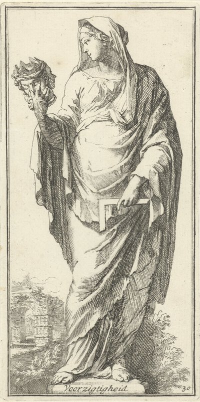Personificatie van de voorzichtigheid door Arnold Houbraken