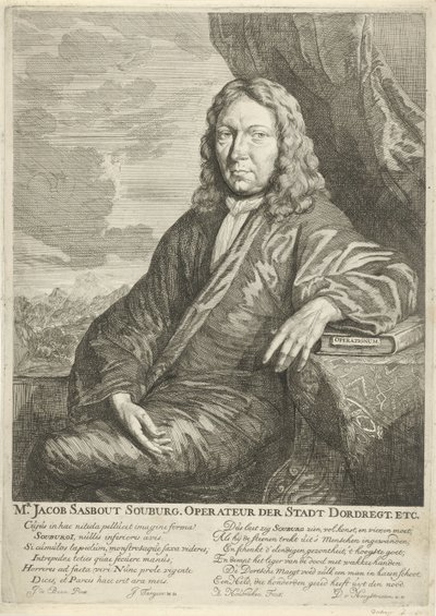 Portret van Jacob Sasbout Souburg door Arnold Houbraken