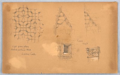Architectonische Details bij de Kathedraal van Lisieux door Arnold William Brunner