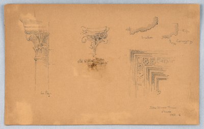 Architectonische Details in Venetië door Arnold William Brunner