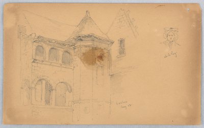 Schets van Loches en vrouwelijke buste door Arnold William Brunner