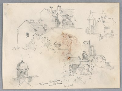 Schetsen van Château de Blois door Arnold William Brunner