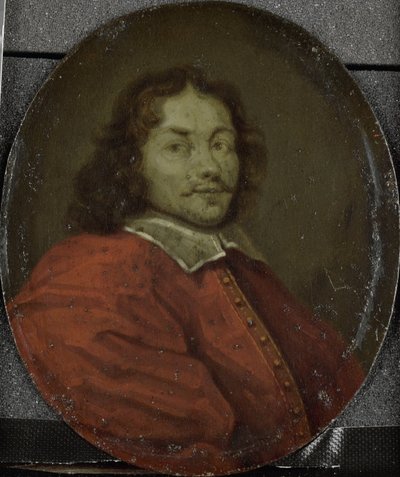 Portret van Matthijs Gansneb, genaamd Tengnagel, dichter in Amsterdam door Arnoud van Halen