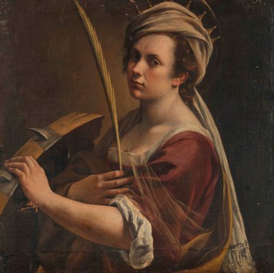 Zelfportret als de heilige Catharina van Alexandrië door Artemisia Gentileschi