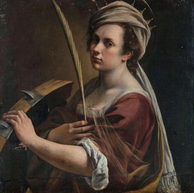 Zelfportret als de heilige Catharina van Alexandrië door Artemisia Gentileschi