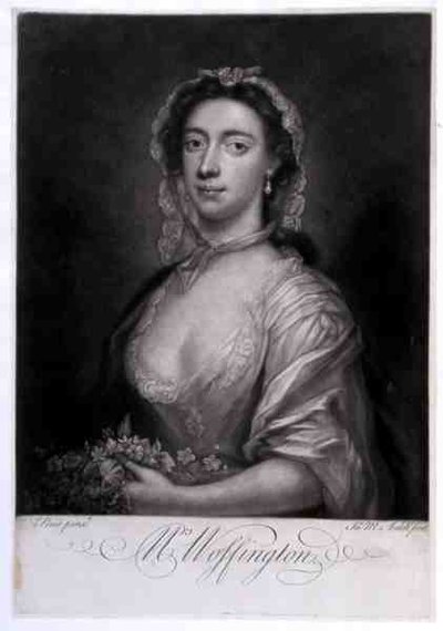 Mevrouw Woffington, gegraveerd door James McArdell (gravure) door Arthur (after) Pond