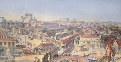 Rome zoals het was, hersteld na bestaande overblijfselen (detail) door Arthur Ashpitel