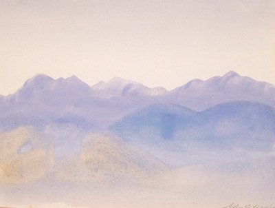 Blauwe nevel door Arthur B. Davies