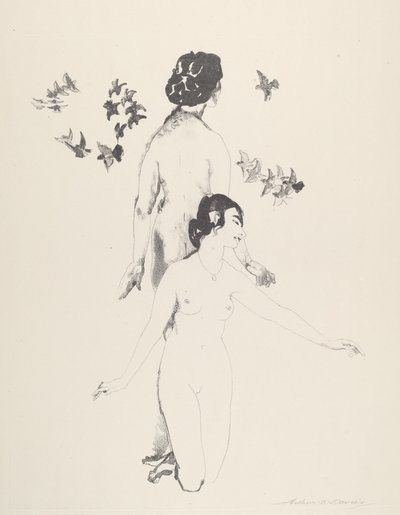 Cirkelende Duiven door Arthur B. Davies