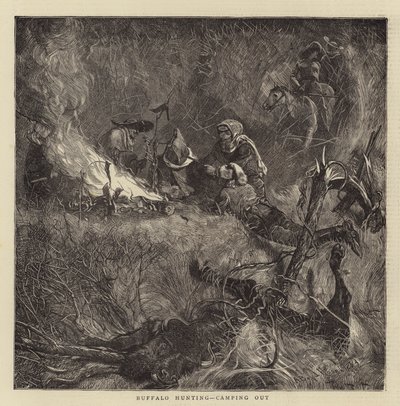 Buffalo jacht, kamperen door Arthur Boyd Houghton