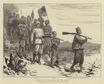 Stanley op Weg naar de Kust door Arthur Boyd Houghton