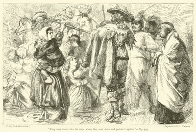 Ze werden gedwongen in de diepte, waar ze samen zonken en omkwamen door Arthur Boyd Houghton