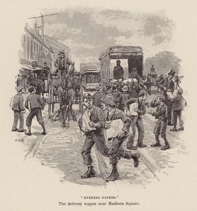 "Avondkranten" door Arthur Burdett Frost
