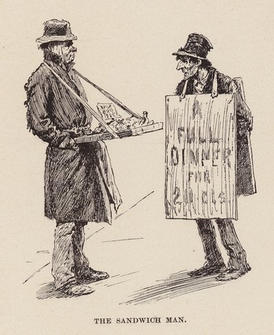 De Sandwich Man door Arthur Burdett Frost