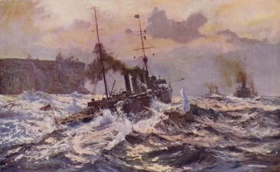 Oorlogsschepen van de Australische marine verlaten de haven van Sydney door Arthur C. Burgess