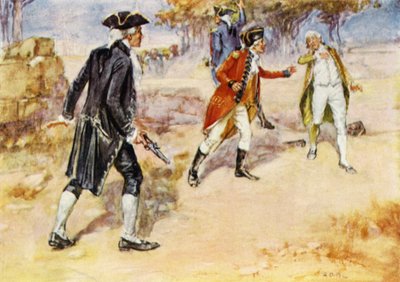 Duel tussen Warren Hastings en Philip Francis door Arthur David McCormick
