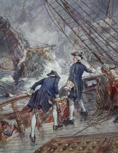Hawke, illustratie uit Drakes Drum en andere liederen van de zee door Henry Newbolt (1862-1938) uitgegeven 1905 door Arthur David McCormick