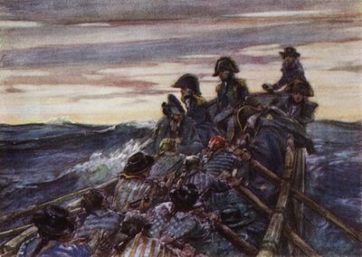 Nelson in een open boot in de Oostzee op weg naar de vloot door Arthur David McCormick