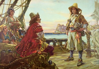 Werving voor een piratenschip in de 17e eeuw door Arthur David McCormick