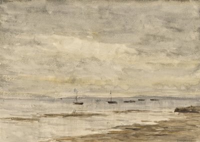 De Solent (aquarel op papier) door Arthur Douglas Peppercorn