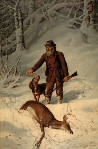 Kapitein Parker, nog steeds jagen in de sneeuw, 1881 door Arthur Fitzwilliam Tait