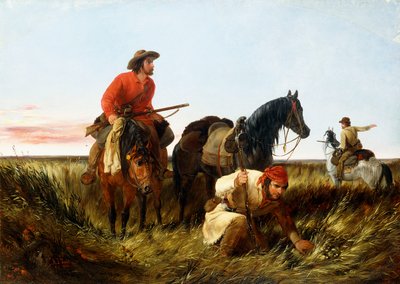 Trappers Volgen het Spoor: In Fout, 1851 door Arthur Fitzwilliam Tait