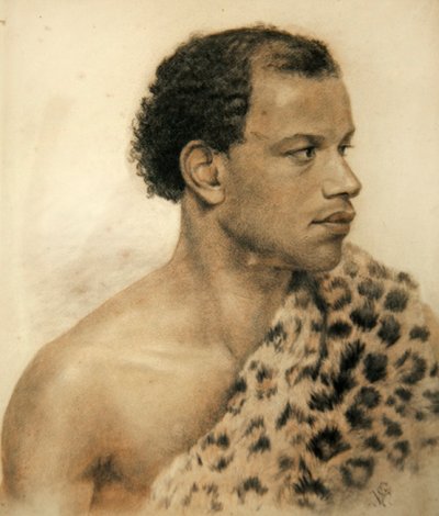 Portret van een Afrikaan door Arthur George Walker