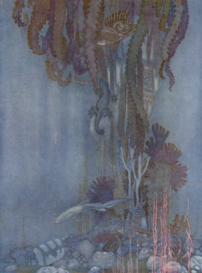 Ik dacht wat een pijn het was om te verdrinken (kleur litho) door Arthur George Watts