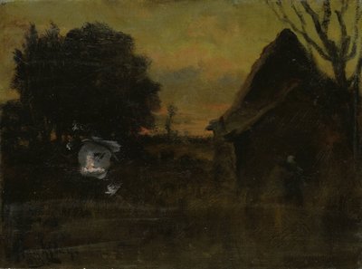 Bij zonsondergang door Arthur Hawksley (signed by artist)
