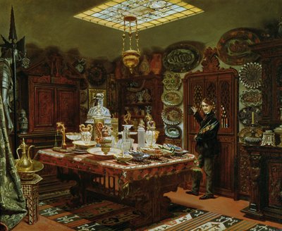 Interieur van de Verzameling Kamer van Monsieur Sauvageot, 1856 door Arthur Henri Roberts