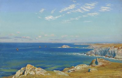 Newquay landtong, Cornwall door Arthur Hughes